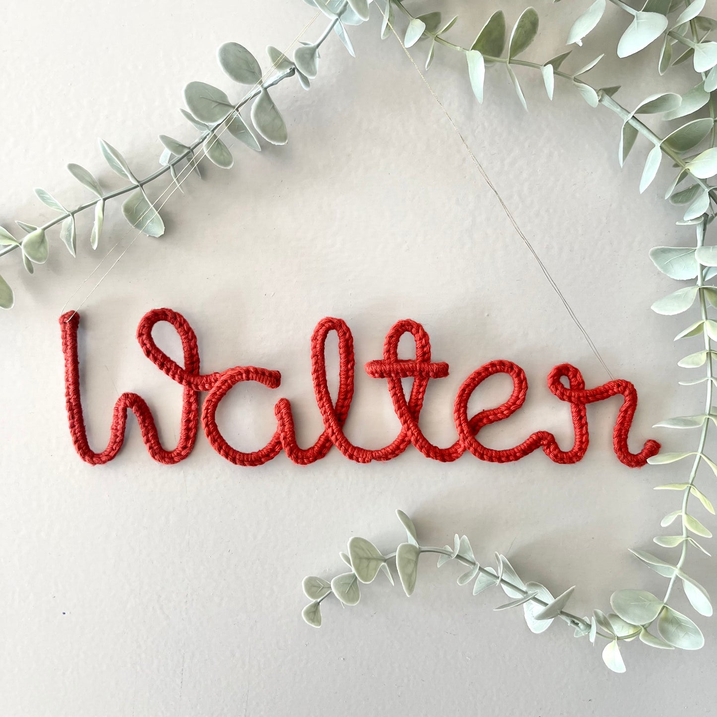 DIY Makraménamnskylt