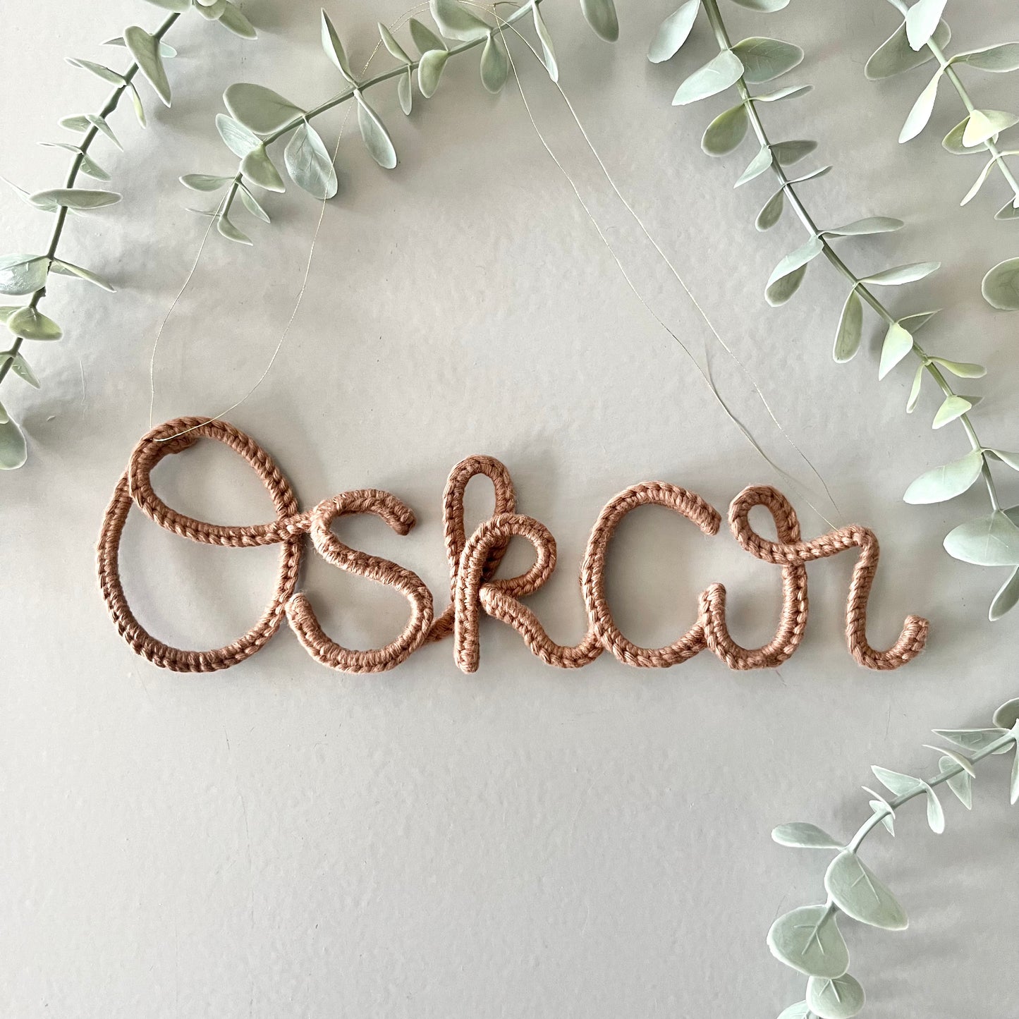 DIY Makraménamnskylt