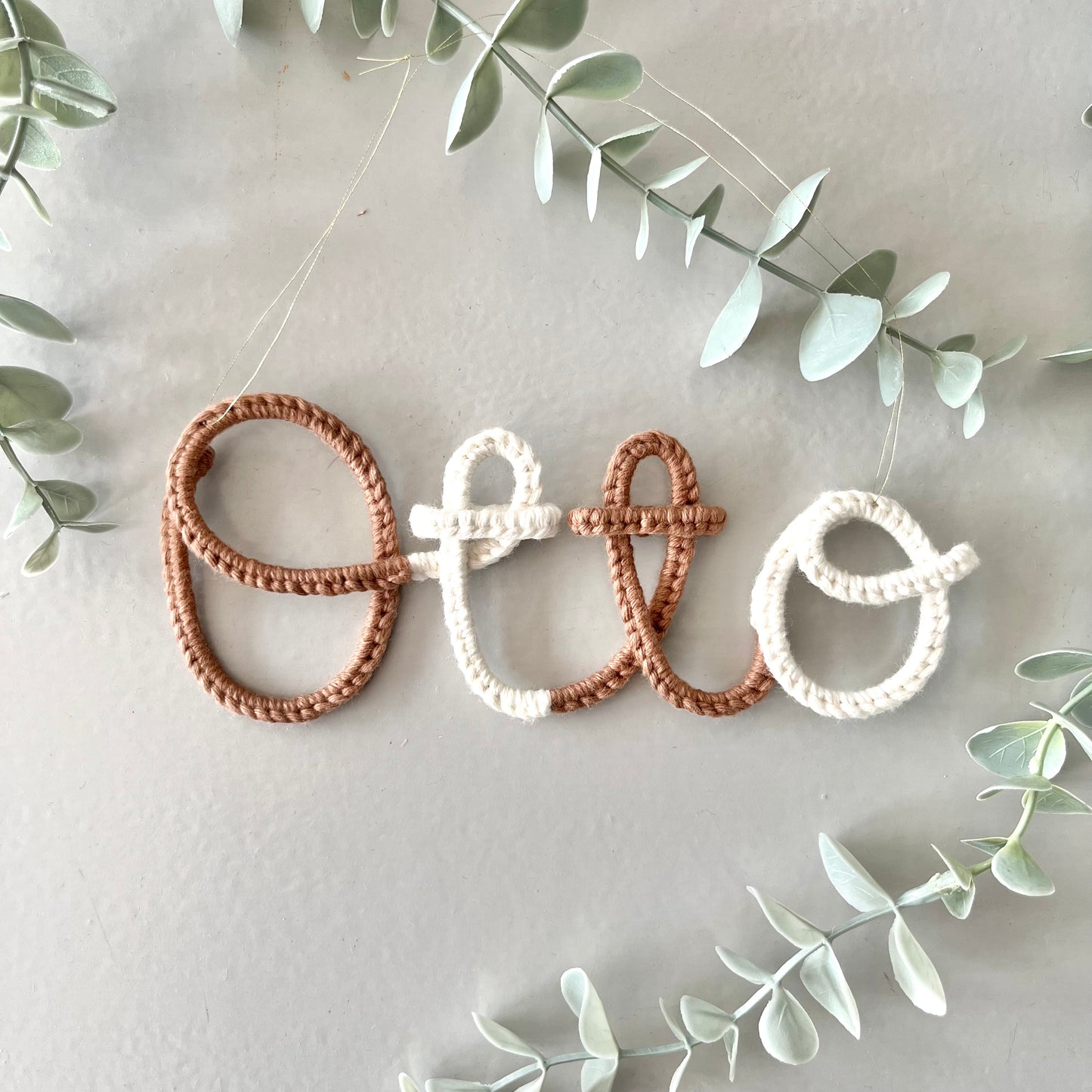 DIY Makraménamnskylt