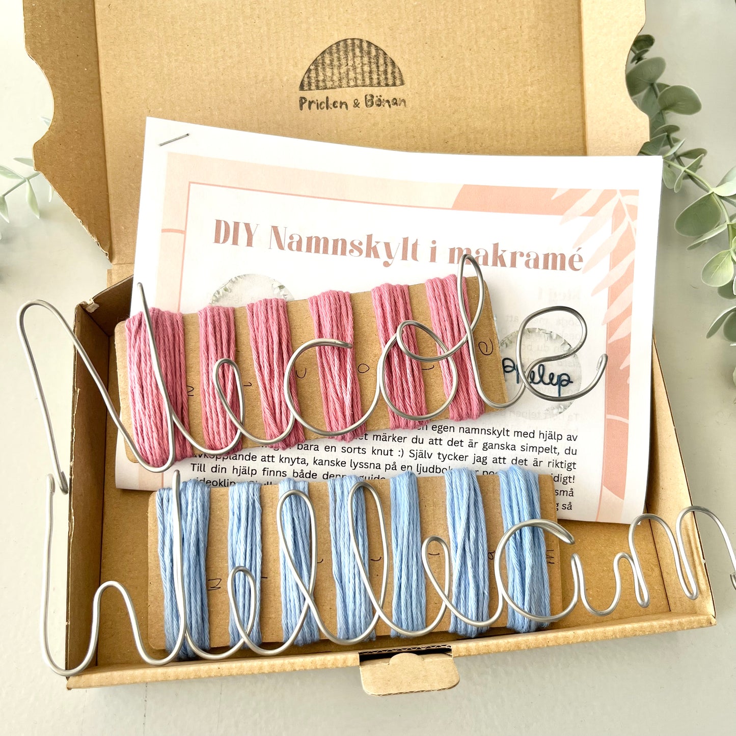 DIY Makraménamnskylt