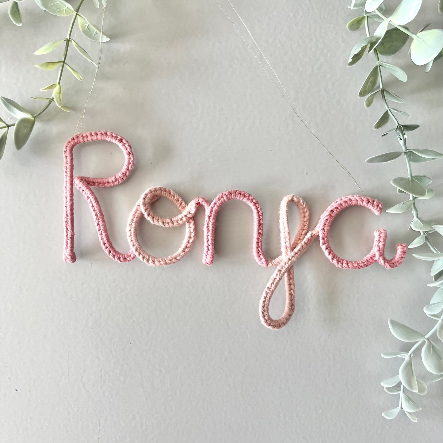 DIY Makraménamnskylt